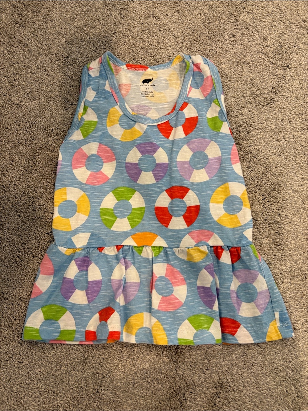 Monica & Andy girls innertube tank top 5T